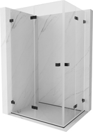 Mexen Lunar-F Sklopiva duo kabina za tuš 80 x 70 cm, prozirna, crna - 836-080L-070P-70-00