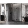 Mexen Lunar-F Duo faltbare Duschkabine 90 x 85 cm, transparent, schwarz - 836-090L-085P-70-00