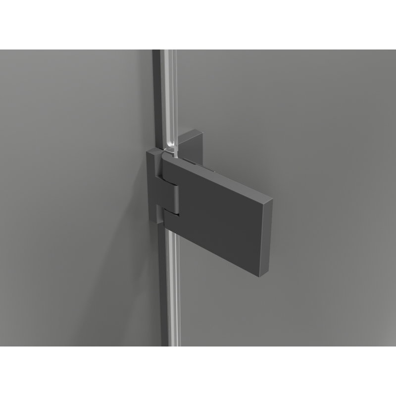 Mexen Lunar-F Duo αναδιπλούμενη καμπίνα ντους 80 x 80 cm, διάφανη, gun metal