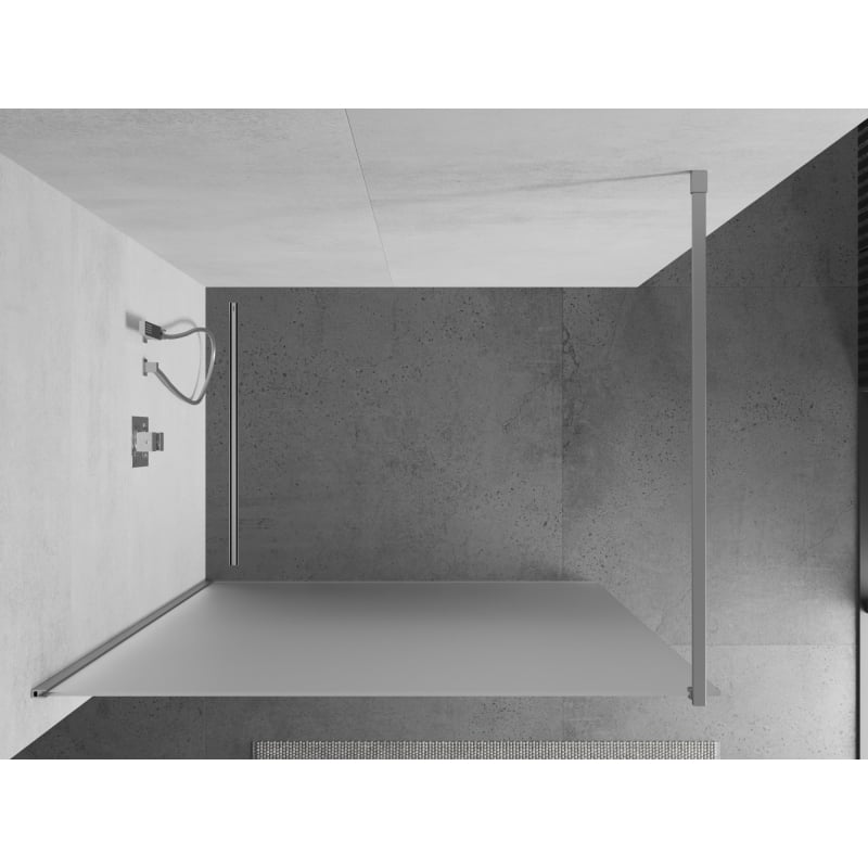 Mexen Kioto Walk-in Shower Wall 70 x 200 cm, Frosted 8 mm, Chrome - 800-070-101-01-30