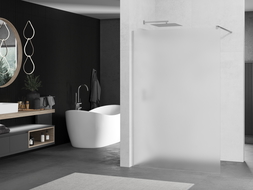 Mexen Kioto Suihkuseinä Walk-in 80 x 200 cm, huurre 8 mm, kromi - 800-080-101-01-30