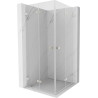 Mexen Lunar-F Duo kokkupandav dušinurk 85 x 85 cm, läbipaistev, harjatud nikkel - 836-085L-085P-97-00