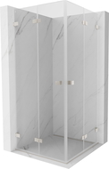 Mexen Lunar-F Duo cabine de douche pliante 85 x 85 cm, transparent, nickel brossé - 836-085L-085P-97-00