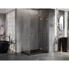 Mexen Lunar T Duschkabine, rechts öffnend, 110 x 90 cm, transparent, gold - 834T-110-090-50-00-P