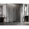 Mexen Lunar T Duschkabine, rechts öffnend, 110 x 90 cm, transparent, gold - 834T-110-090-50-00-P