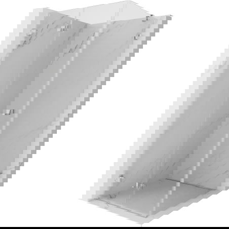 Mexen Lunar-F cabina doccia pieghevole sinistra 70 x 70 cm, trasparente, cromo - 836-070-070-01-00-L