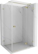 Mexen Lunar T desna zakretna tuš kabina 135 x 90 cm, prozirna, zlatna - 834T-135-090-50-00-P