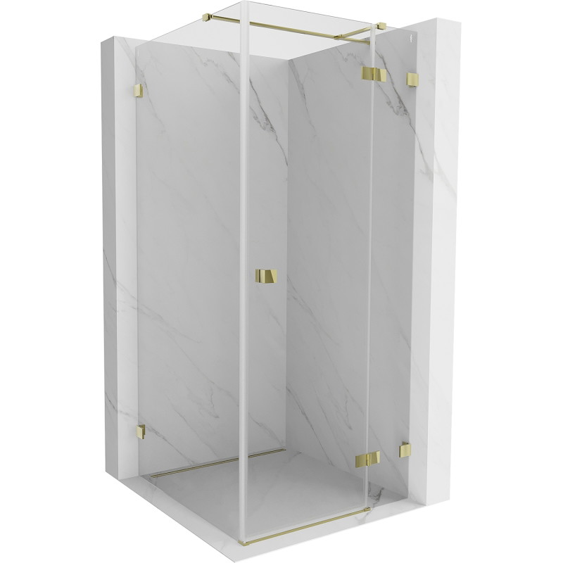Mexen Lunar T parema hinged dušikabiin 110 x 110 cm, läbipaistev, kuldne - 834T-110-110-50-00-P