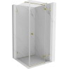 Mexen Lunar T parema hinged dušikabiin 110 x 110 cm, läbipaistev, kuldne - 834T-110-110-50-00-P