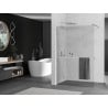 Mexen Kioto+ paroi de douche avec étagère Walk-in 140 x 200 cm, transparent, chrome - 800-140-121-01-00