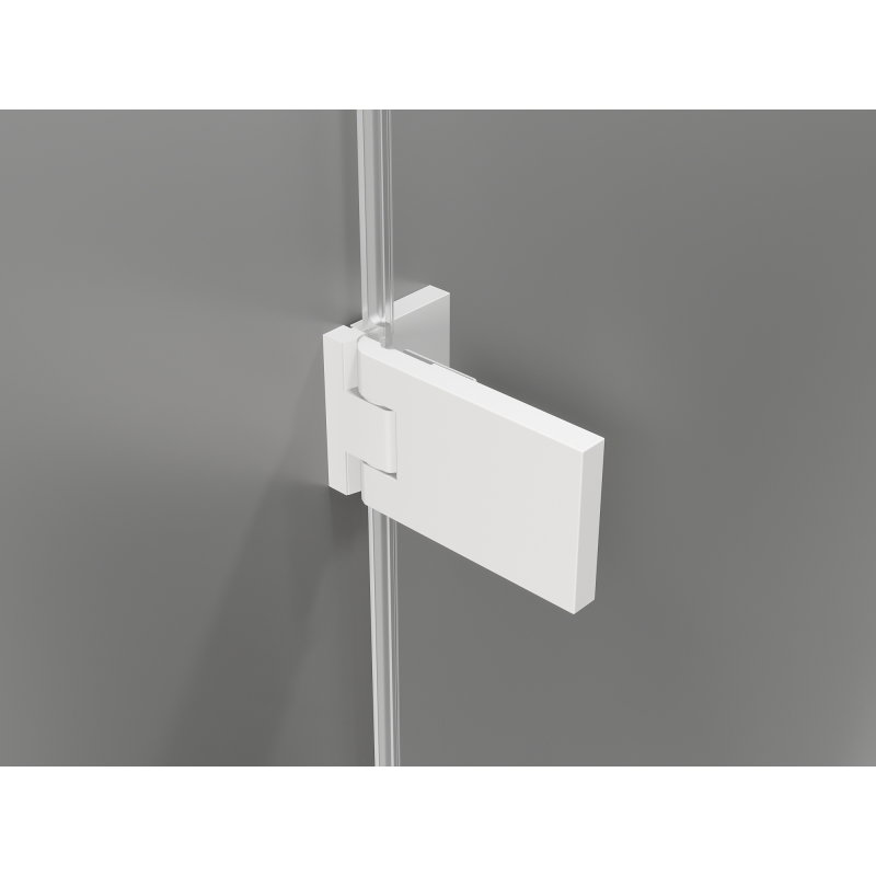 Mexen Lunar-F klappbar Duschkabinn Lénks 90 x 80 cm, transparent, wäiss - 836-090-080-20-00-L