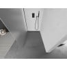 Paroi de douche Mexen Kioto Walk-in 100 x 200 cm, givrée 8 mm, noire - 800-100-101-70-30
