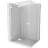 Mexen Lunar-F folding shower cabin left 100 x 80 cm, transparent, white - 836-100-080-20-00-L
