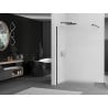 Paroi de douche Mexen Kioto Walk-in 100 x 200 cm, givrée 8 mm, noire - 800-100-101-70-30