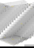 Mexen Lunar-F vouwdeur douchewand links 75 x 70 cm, transparant, goud - 836-075-070-50-00-L