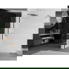 Mexen Kioto douchewand Walk-in 120 x 200 cm, ijsmat 8 mm, zwart - 800-120-101-70-30