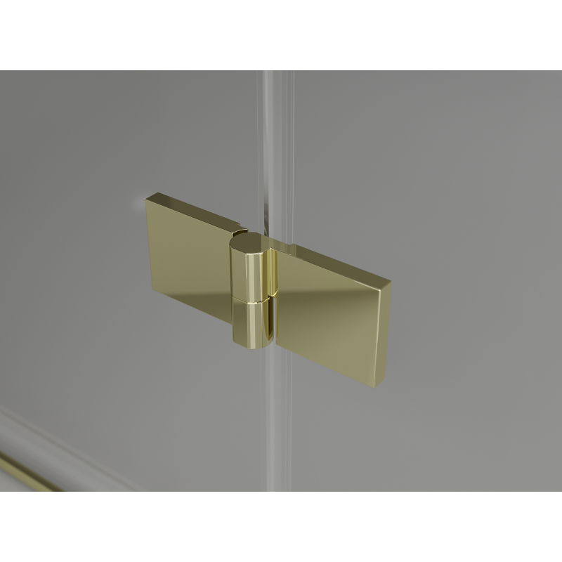 Mexen Lunar-F Falttür-Duschkabine links 80 x 80 cm, transparent, golden - 836-080-080-50-00-L