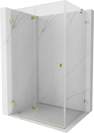 Mexen Lunar-F preklopna tuš kabina lijeva 95 x 80 cm, prozirna, zlatna - 836-095-080-50-00-L
