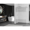Mexen Kioto Walk-in Shower Wall 100 x 200 cm, Transparent/Frosted 8 mm, Chrome - 800-100-101-01-35
