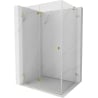 Mexen Lunar-F folding shower enclosure left 100 x 90 cm, transparent, gold - 836-100-090-50-00-L