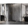 Mexen Lunar-F preklopna lijeva tuš kabina 100 x 90 cm, prozirna, zlatna - 836-100-090-50-00-L