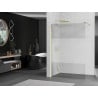 Mexen Kioto paroi de douche Walk-in 80 x 200 cm, transparent/givre 8 mm, dorée - 800-080-101-50-35