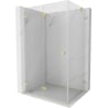 Mexen Lunar-F folding shower enclosure left 95 x 80 cm, transparent, brushed gold - 836-095-080-55-00-L
