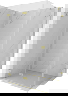 Mexen Lunar-F cabina doccia pieghevole sinistra 100 x 90 cm, trasparente, oro spazzolato - 836-100-090-55-00-L