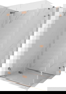 Mexen Lunar-F cabine de duche dobrável esquerda 85 x 70 cm, transparente, ouro rosa - 836-085-070-60-00-L