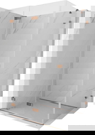 Mexen Lunar-F cabine de douche pliable gauche 95 x 80 cm, transparent, or rose- 836-095-080-60-00-L