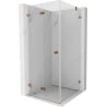 Mexen Lunar-F folding shower enclosure left 90 x 90 cm, transparent, rose gold - 836-090-090-60-00-L