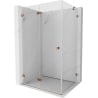 Mexen Lunar-F cabine de douche pliante gauche 95 x 90 cm, transparent, or rose- 836-095-090-60-00-L