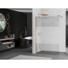 Mexen Kioto Duschwand Walk-in 90 x 200 cm, transparent/gefrostet 8 mm, Roségold - 800-090-101-60-35