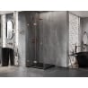 Mexen Lunar-F folding shower cabin left 70 x 70 cm, transparent, brushed copper - 836-070-070-65-00-L