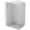 Mexen Lunar-F folding shower cabin left 95 x 70 cm, transparent, brushed copper- 836-095-070-65-00-L