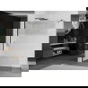 Mexen Kioto Duschwand Walk-in 70 x 200 cm, transparent/matt 8 mm, schwarz - 800-070-101-70-35