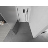 Mexen Kioto Walk-in Shower Wall 80 x 200 cm, Transparent/Frosted 8 mm, Black - 800-080-101-70-35