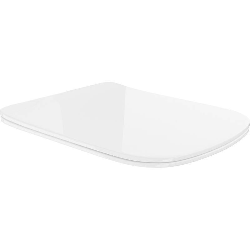 Mexen langzaam dalende slanke wc-bril, duroplast, wit glans - 39120100