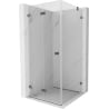 Mexen Lunar-F folding shower cabin left 100 x 100 cm, transparent, brushed gun gray - 836-100-100-66-00-L
