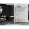 Mexen Kioto Walk-in Shower Wall 120 x 200 cm, Transparent/Frosted 8 mm, Black - 800-120-101-70-35