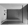 Mexen Kioto Walk-in Shower Wall 120 x 200 cm, Transparent/Frosted 8 mm, Black - 800-120-101-70-35