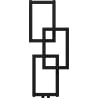Mexen Grid radiateur de salle de bain décoratif 870 x 360 mm, 209 W, noir - W215-0870-360-00-70