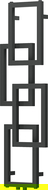 Mexen Grid decoratieve badkamer radiator 1115 x 360 mm, 279 W, antraciet - W215-1115-360-00-66