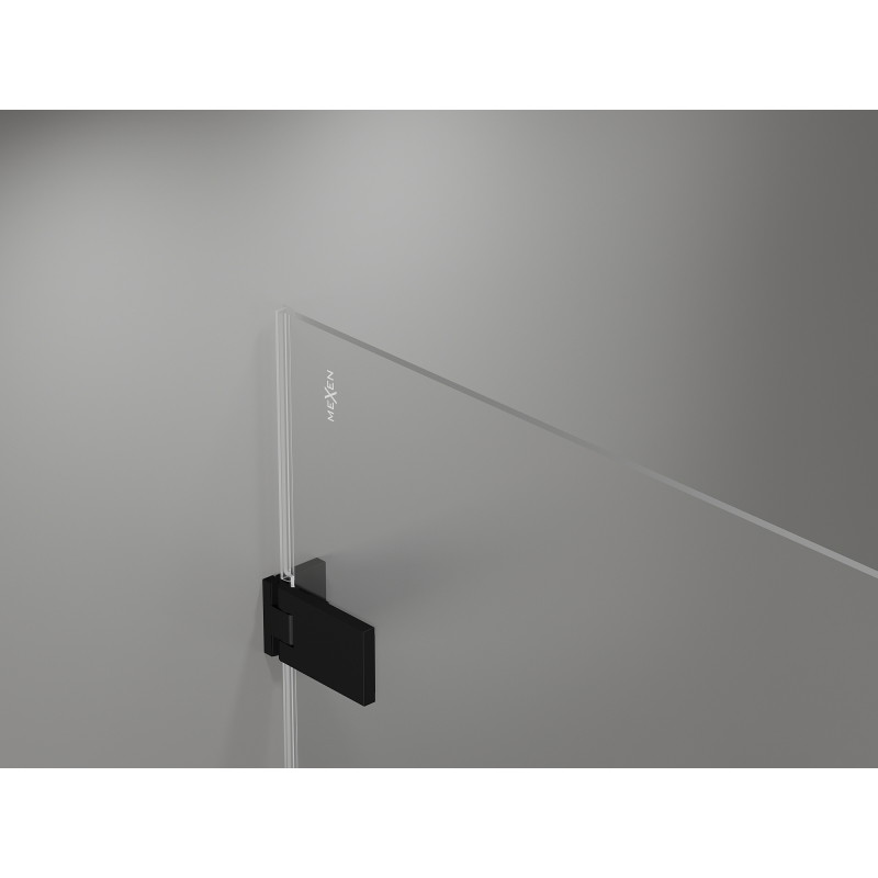 Mexen Lunar-F sklopiva tuš kabina lijeva 95 x 90 cm, prozirna, crna - 836-095-090-70-00-L