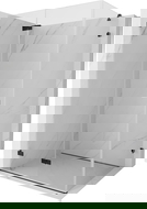 Mexen Lunar-F pregibna tuš kabina leva 95 x 90 cm, prozorna, črna - 836-095-090-70-00-L