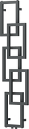 Mexen Grid dekoratiivne vannitoa radiaator 1360 x 390 mm, 349 W, antratsiit - W215-1360-390-00-66