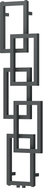 Mexen Grid dekorativni radijator za kupaonicu 1360 x 390 mm, 349 W, antracit - W215-1360-390-00-66