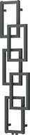 Radiateur décoratif de salle de bains Mexen Grid 1360 x 390 mm, 349 W, anthracite - W215-1360-390-00-66