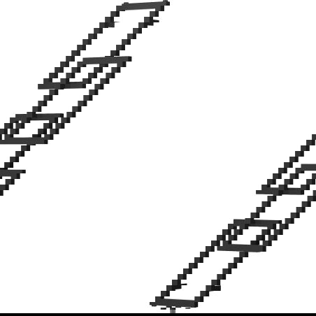 Mexen Grid dekorativen Buedzëmmerheizung 1360 x 390 mm, 349 W, schwaarz - W215-1360-390-00-70