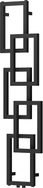 Mexen Grid dekoratīvais vannas istabas radiators 1360 x 390 mm, 349 W, melns - W215-1360-390-00-70